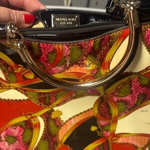 Michael Kors Vibrant Pink and Orange Shoulder Bag